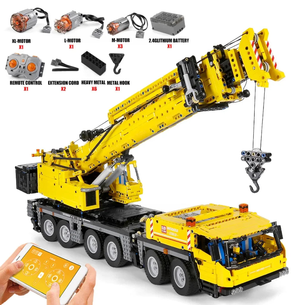 Mould King Technical Crane Building Kits App Rc Truck Model Sets Moc-0853 Mould King