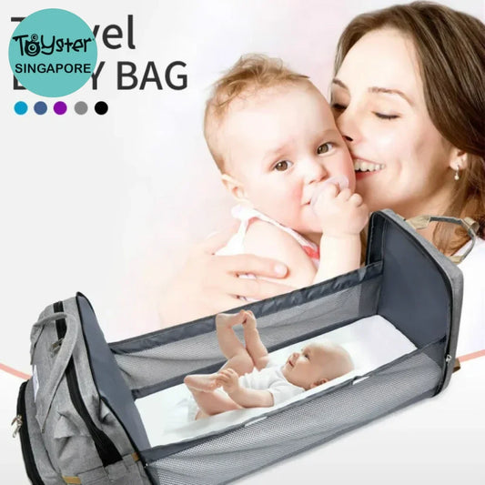 Multi Function Waterproof Diaper Changing Bags With Bed