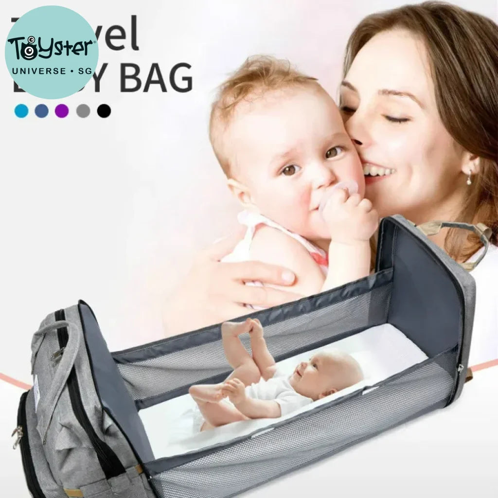 Multi Function Waterproof Diaper Changing Bags With Bed