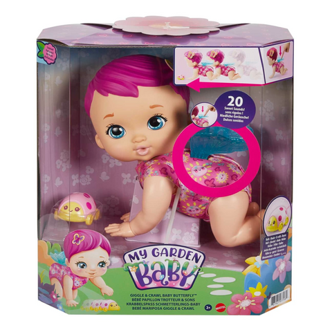 My Garden Baby Giggle & Crawl Butterfly Doll
