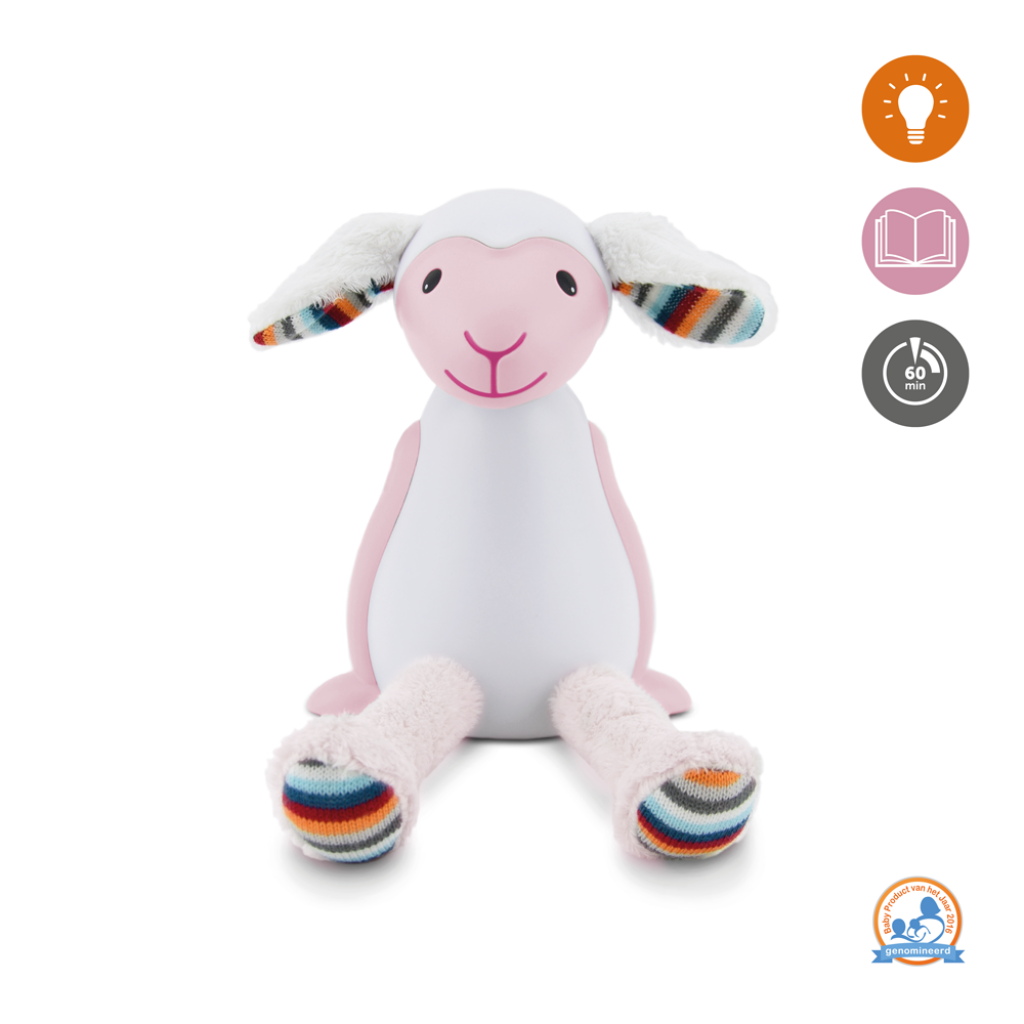 Nightlight with Auto Shut-Off - Fin the Sheep - Pink - Nightlight