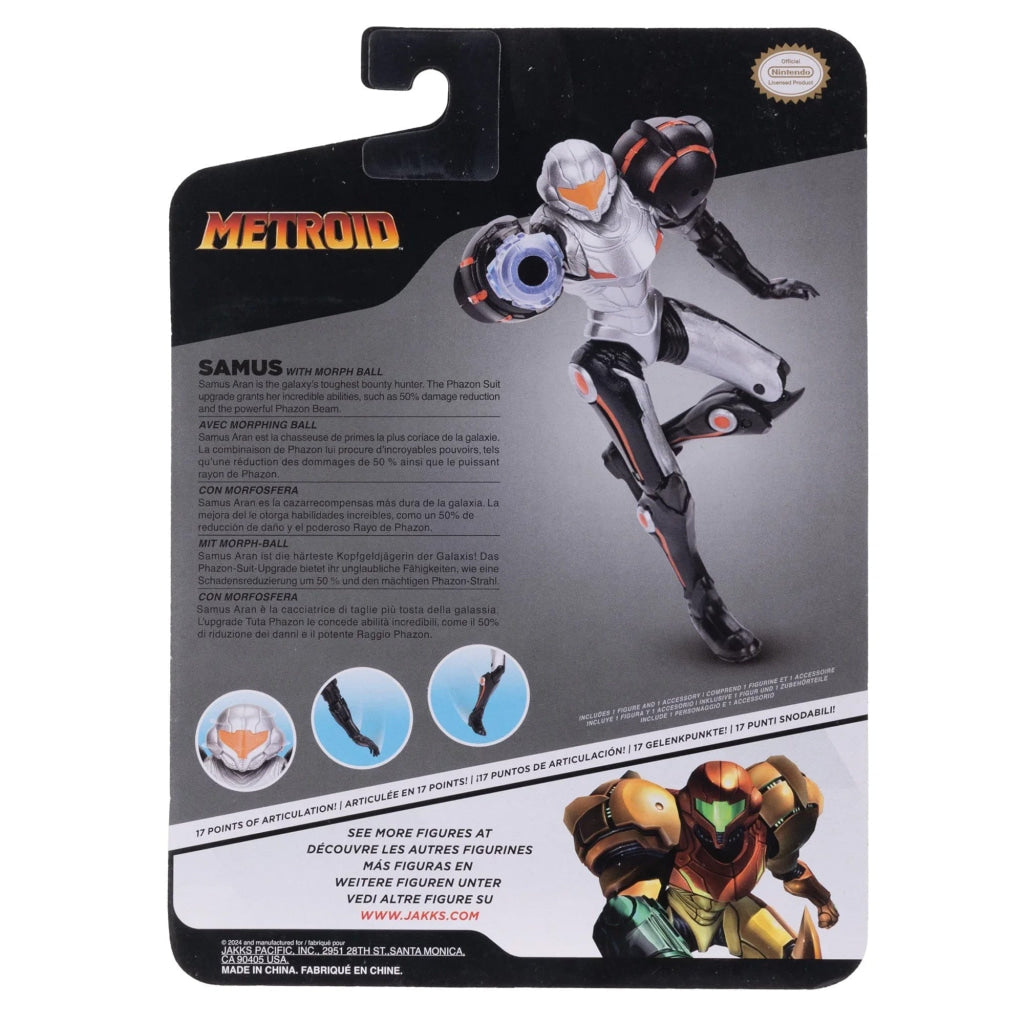 Nintendo 4’’ Figures - Metriod Samus Phazon Suit With Morph Ball Nintendo