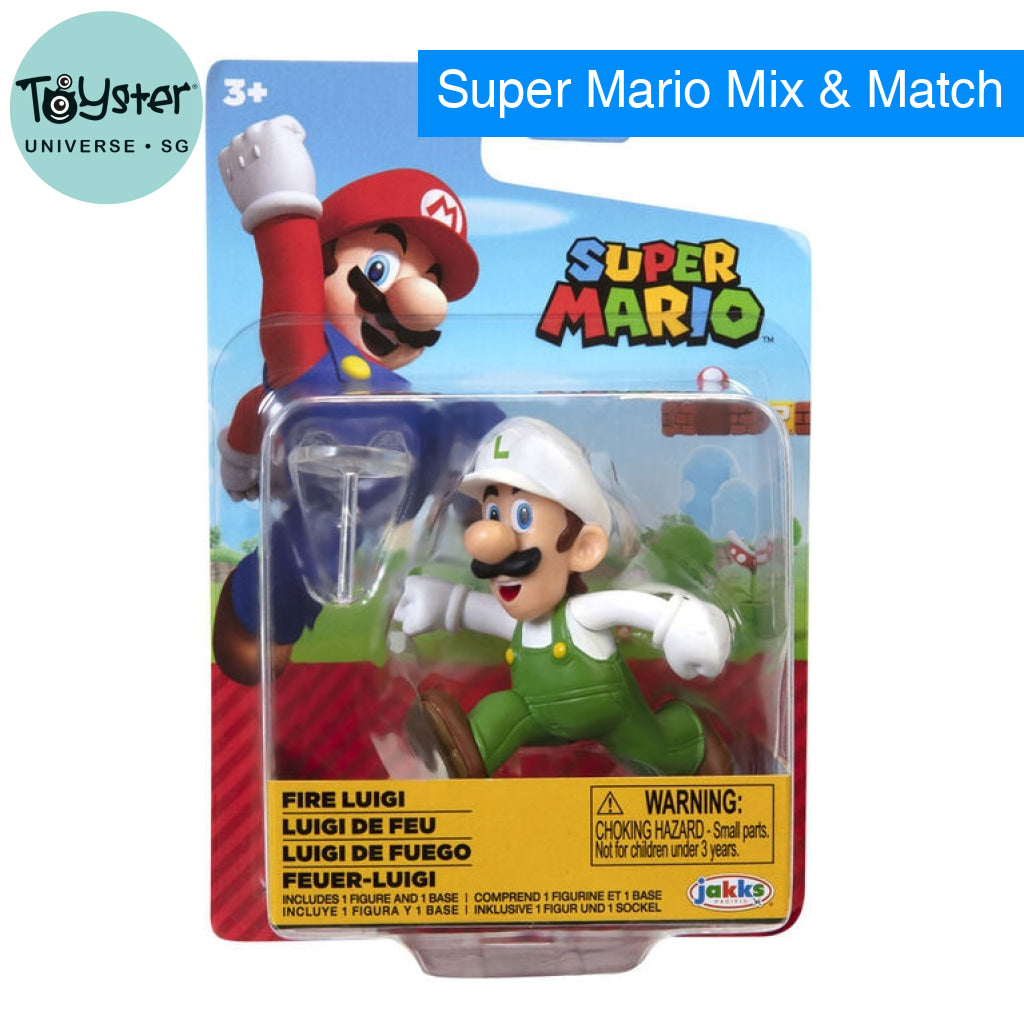 Nintendo Fire Running Luigi 2.5-inch Articulated Figure - Nintendo