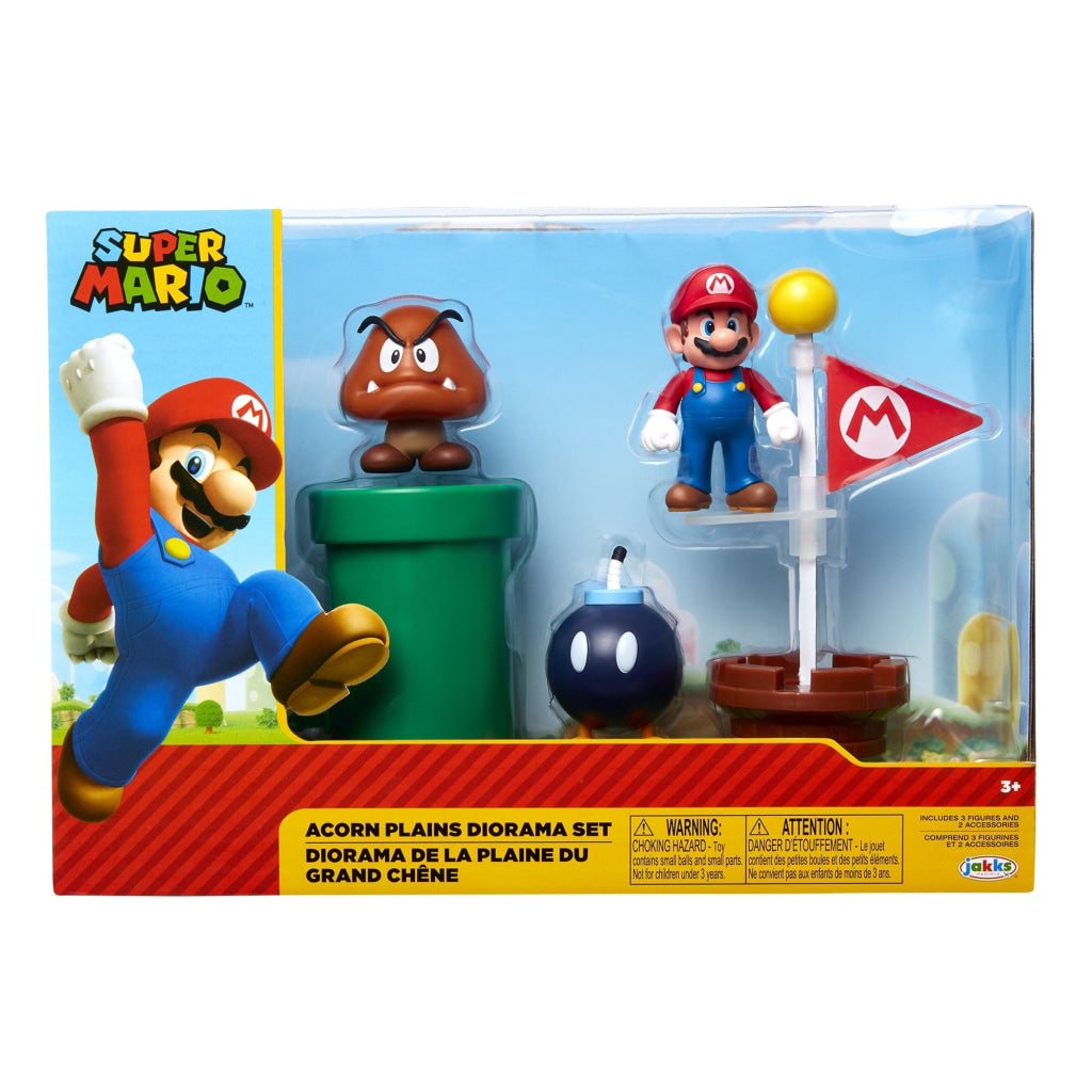Nintendo Super Mario 2.5’’ Acorn Plains Diorama Set Nintendo