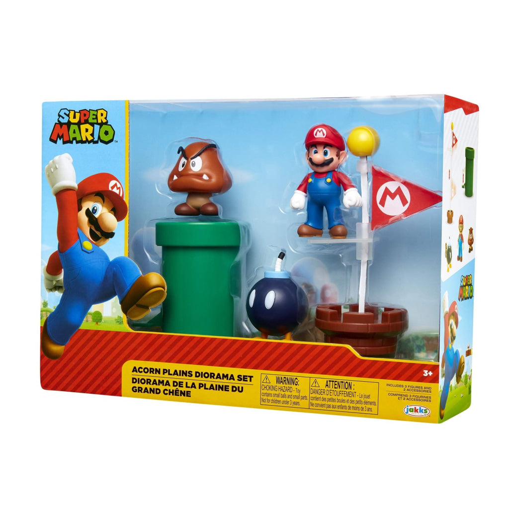 Nintendo Super Mario 2.5’’ Acorn Plains Diorama Set Nintendo