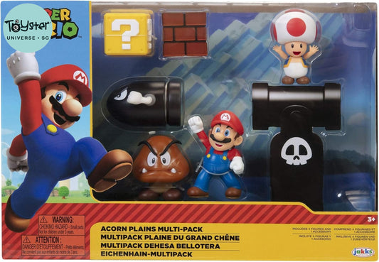 Nintendo Super Mario Acorn Plains 2.5” Figure Multipack Diorama Set Nintendo