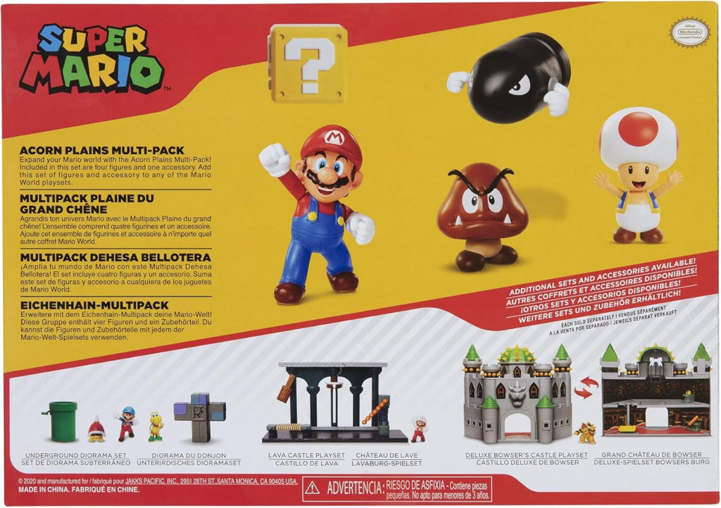 Nintendo Super Mario Acorn Plains 2.5” Figure Multipack Diorama Set Nintendo