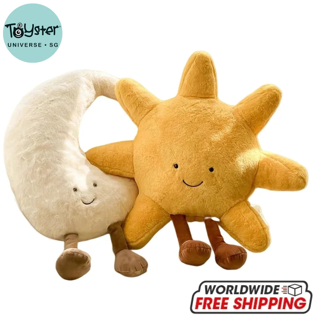 Nordic Smiling Face Moon Sun Plushie