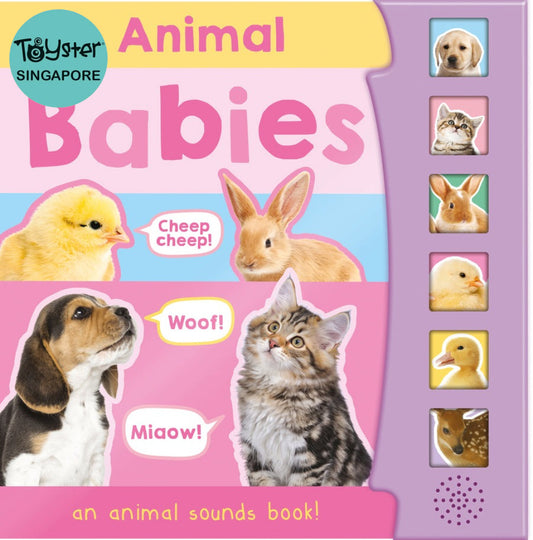 North Parade Animal Babies 6 Button Sound Books North Parade