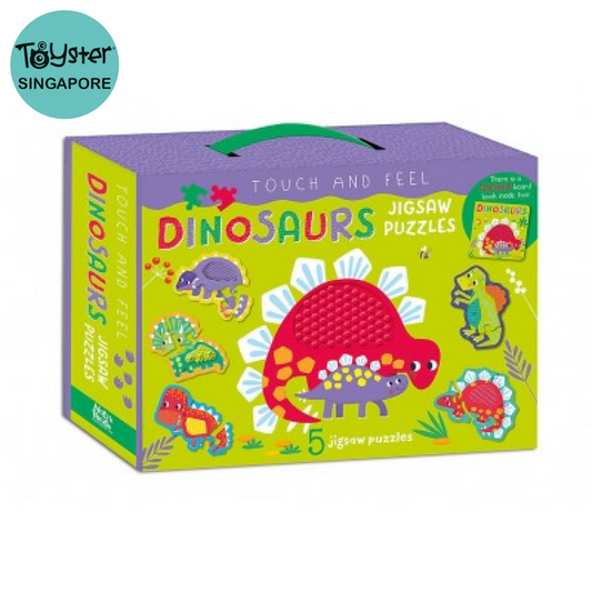 North Parade - Touch And Feel Puzzle Book Set Dinosaurs Touch And Feel