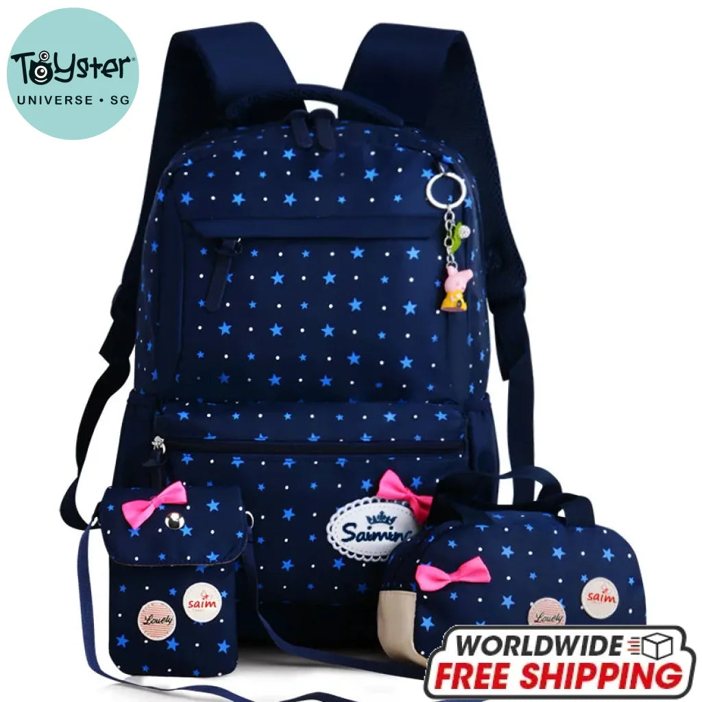Orthopedic Backpack Satchel Kids Dark Blue
