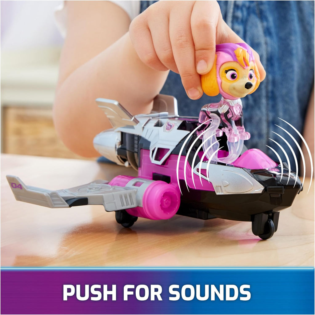 Paw Patrol Airplane Toy With Skye Mighty Pups Action Figure Lights And Sounds
