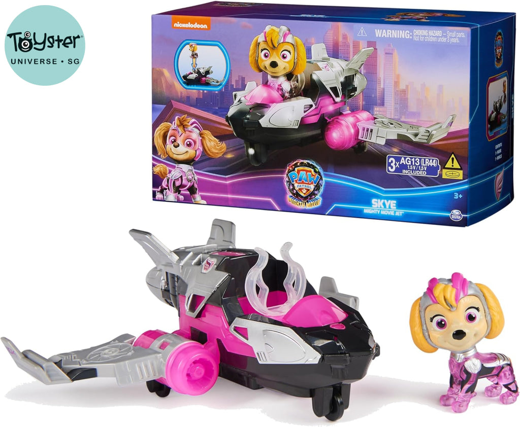 Paw Patrol Airplane Toy With Skye Mighty Pups Action Figure Lights And Sounds