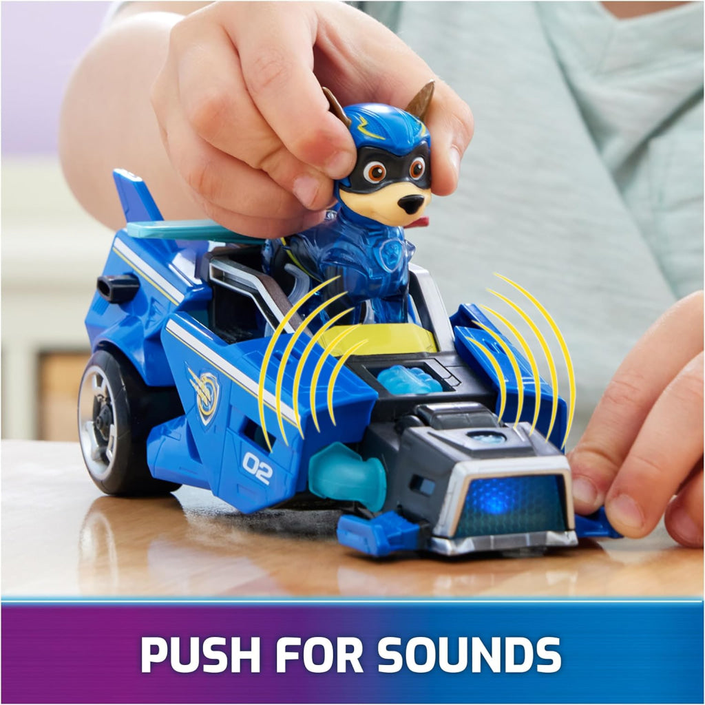 Paw Patrol Toy Car With Chase Mighty Pups Action Figure Lights And Sounds