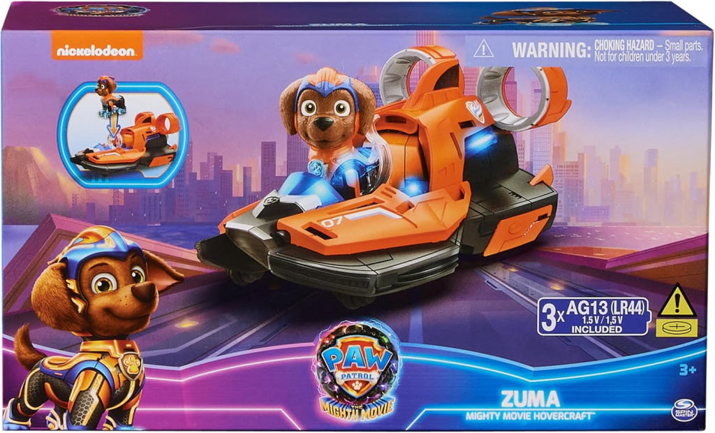 Paw Patrol Toy Jet Boat With Zuma Mighty Pups Action Figure Lights And Sounds
