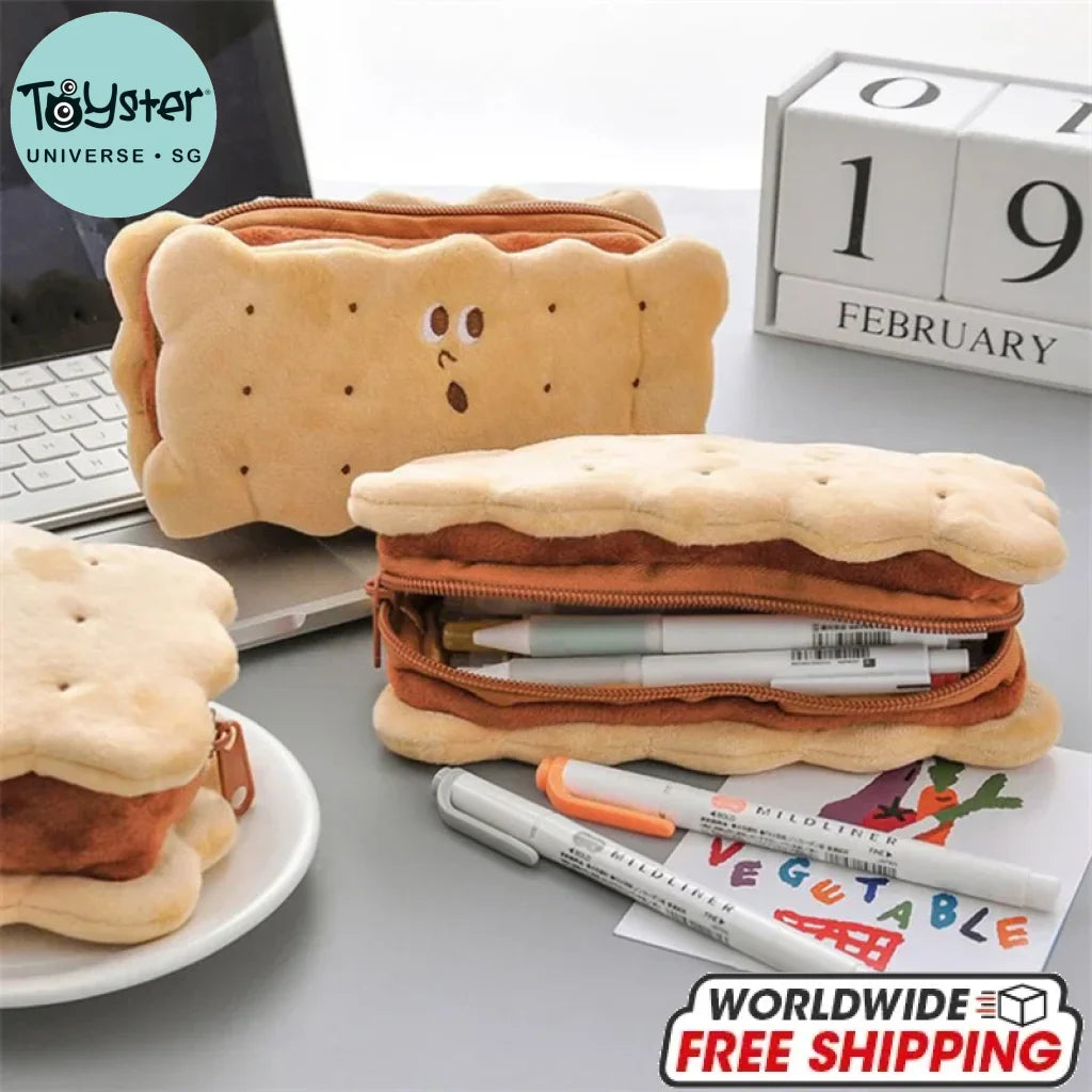 Pencil Case Plush Cookies