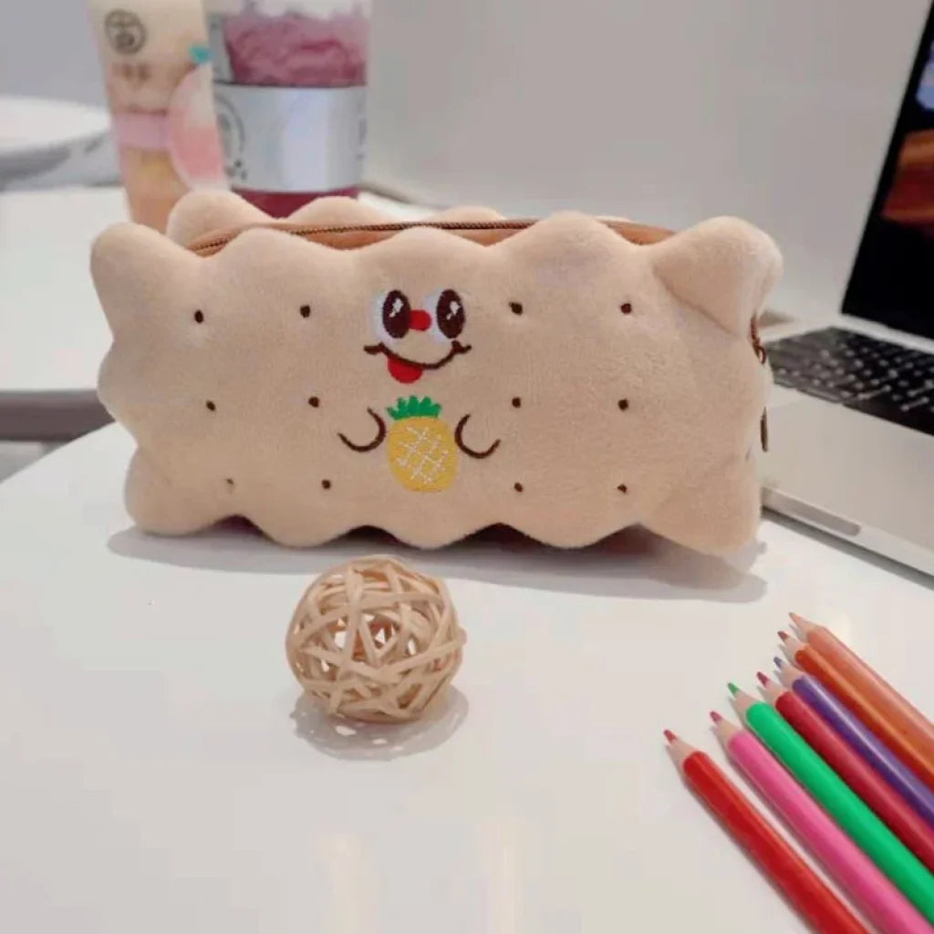 Pencil Case Plush Cookies A3