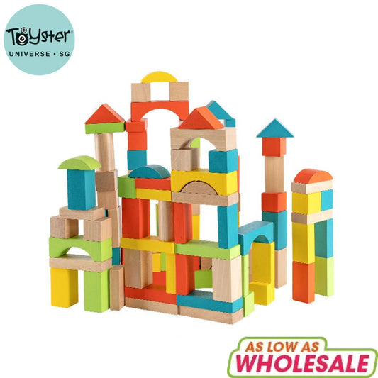 PHOOHI Wooden Classic 100pcs Blocks - PHOOHI