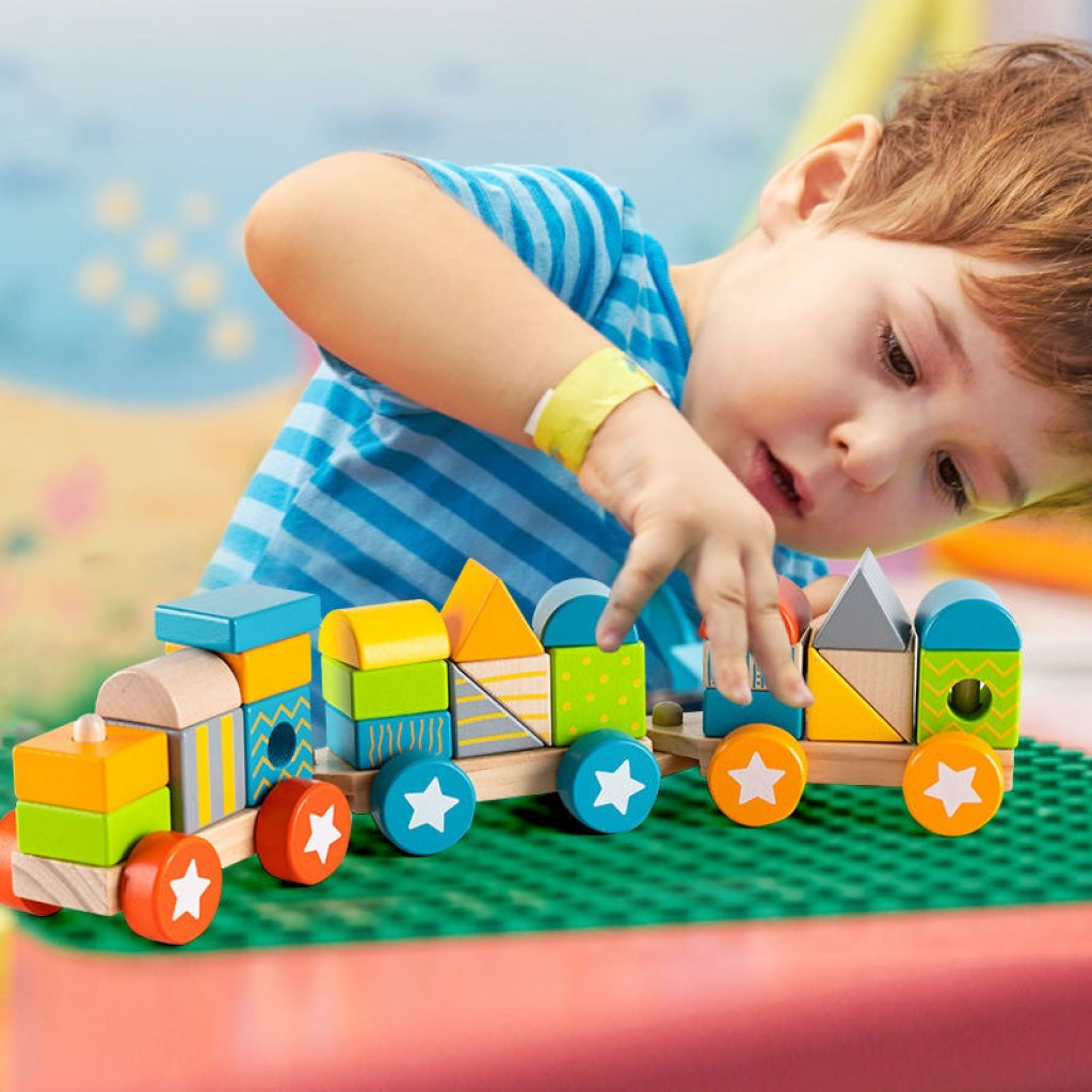 PHOOHI Wooden Stacking Train - PHOOHI