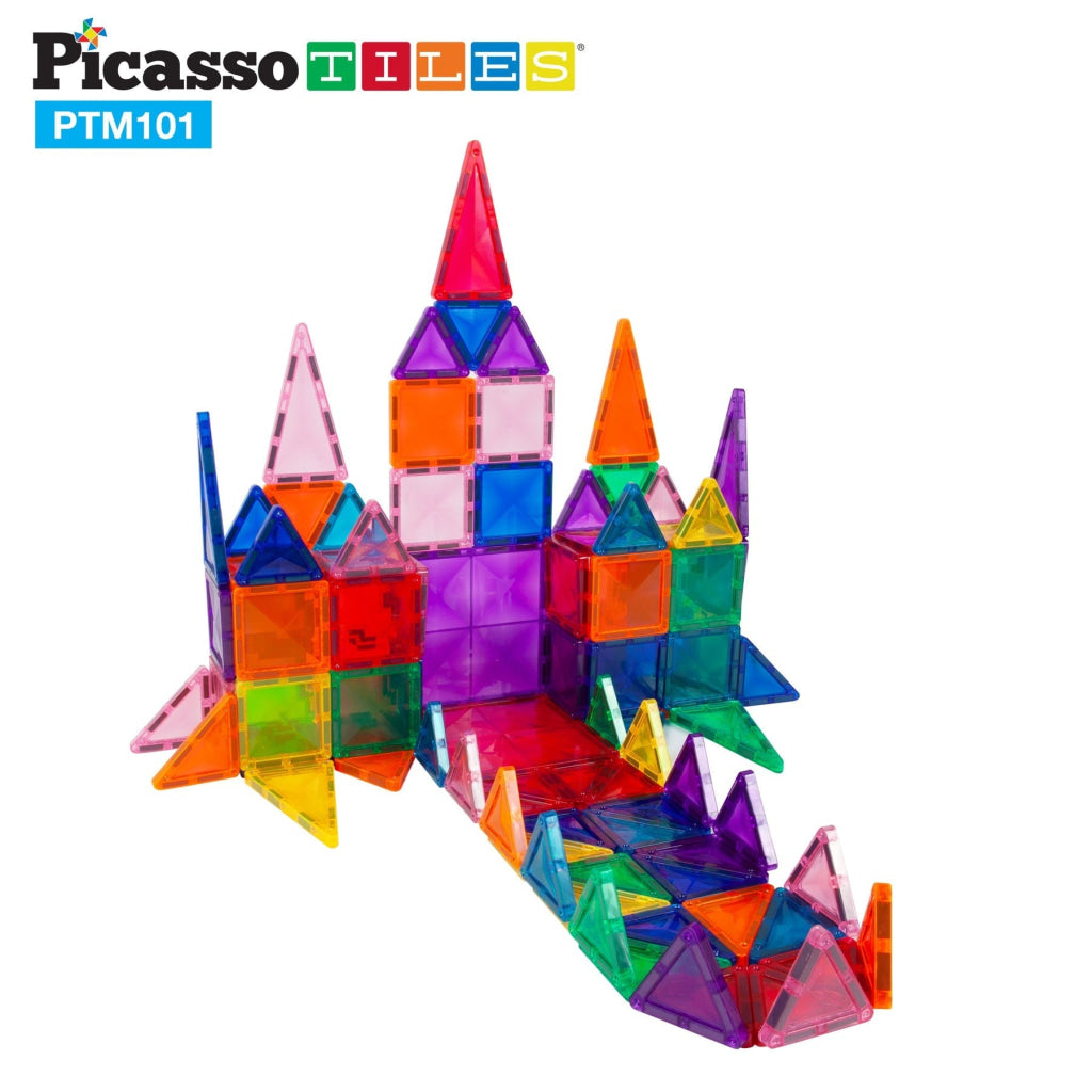 PicassoTiles Magnetic Tile Mini Diamond Set 101 Pieces - PICASSOTILES