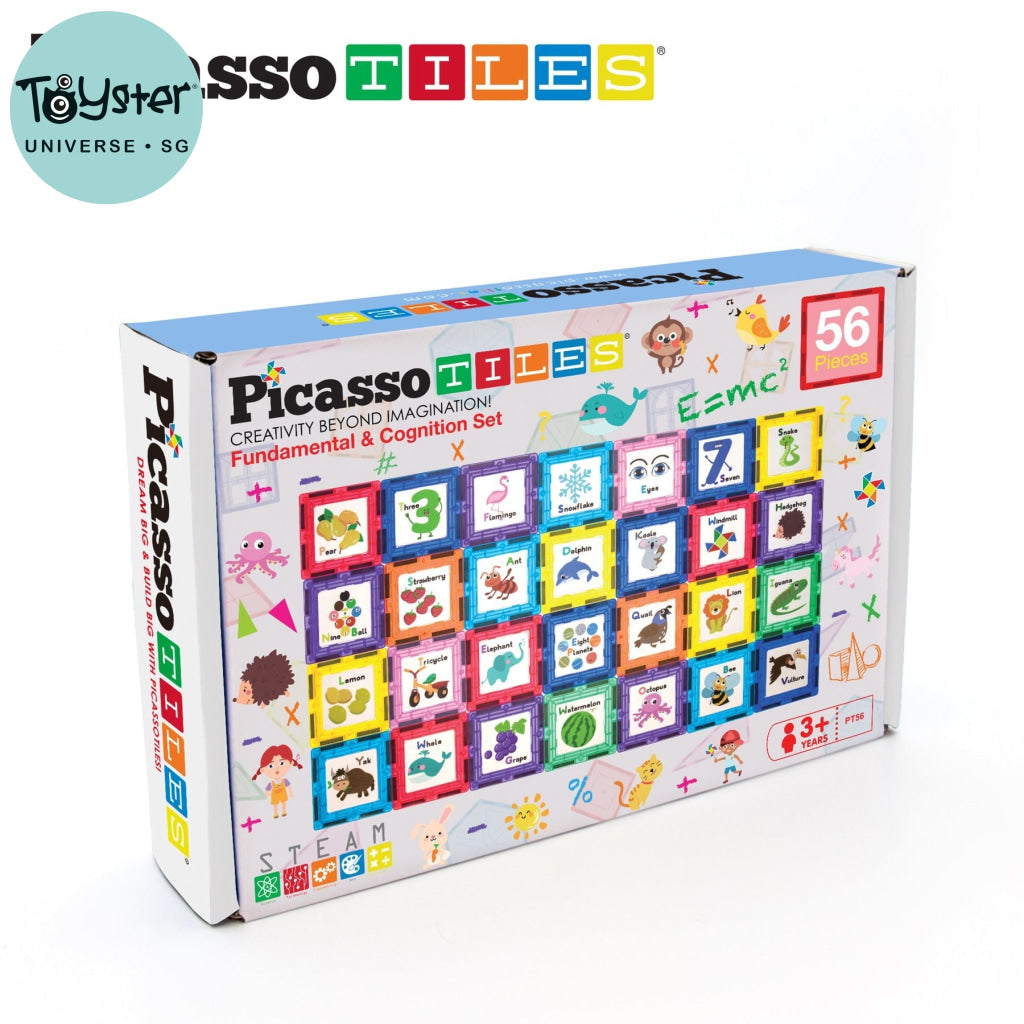 PicassoTiles Magnetic Tiles Card Insert Set 56 Pieces - PICASSOTILES