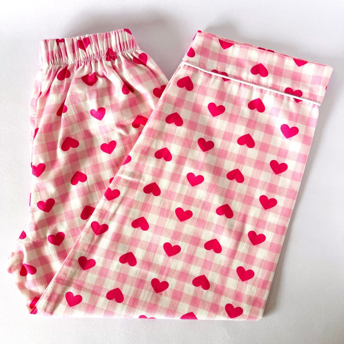 Pink Checks with Hearts Pyjamas