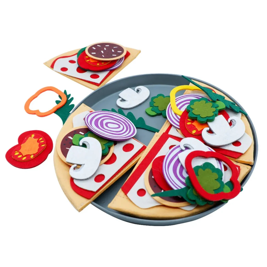 Play Kitchen Felt Pizza Toys