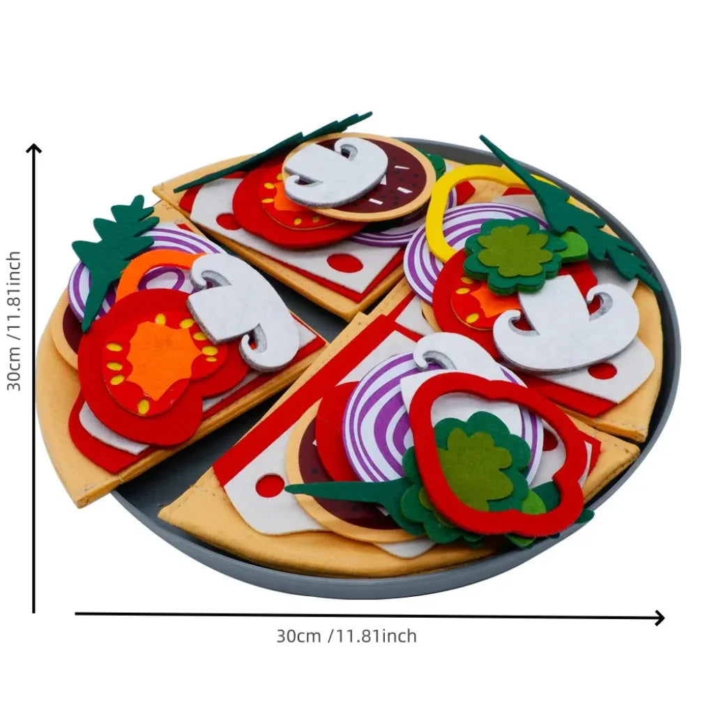 Play Kitchen Felt Pizza Toys