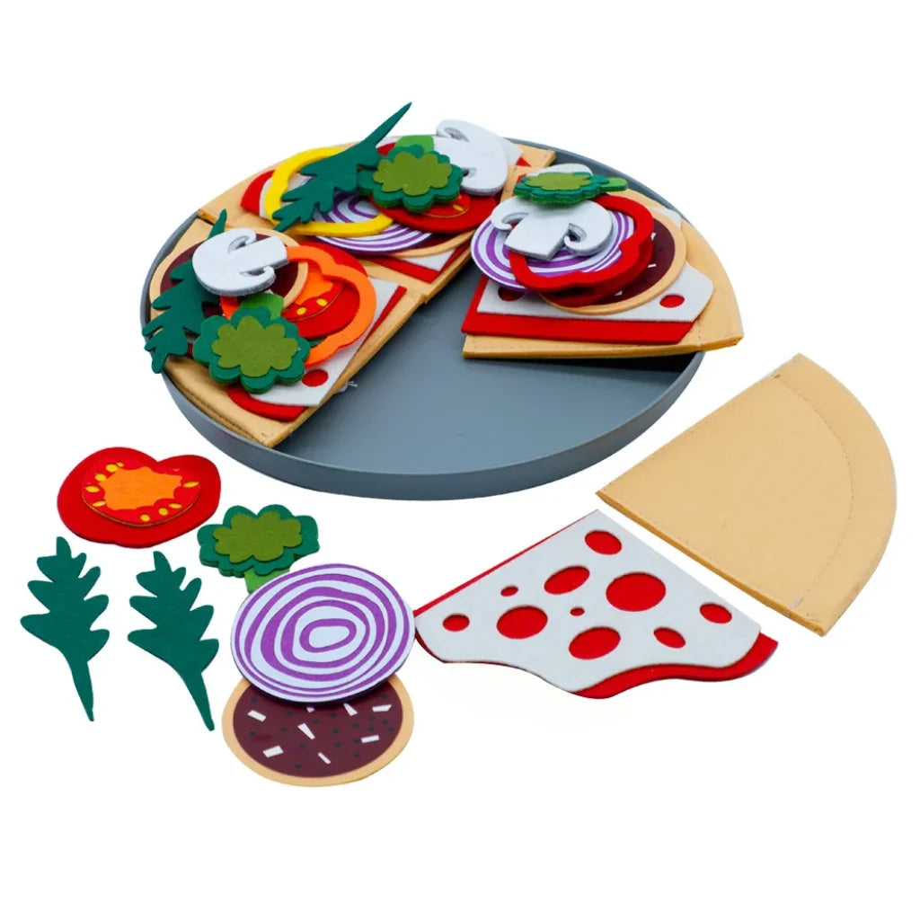 Play Kitchen Felt Pizza Toys