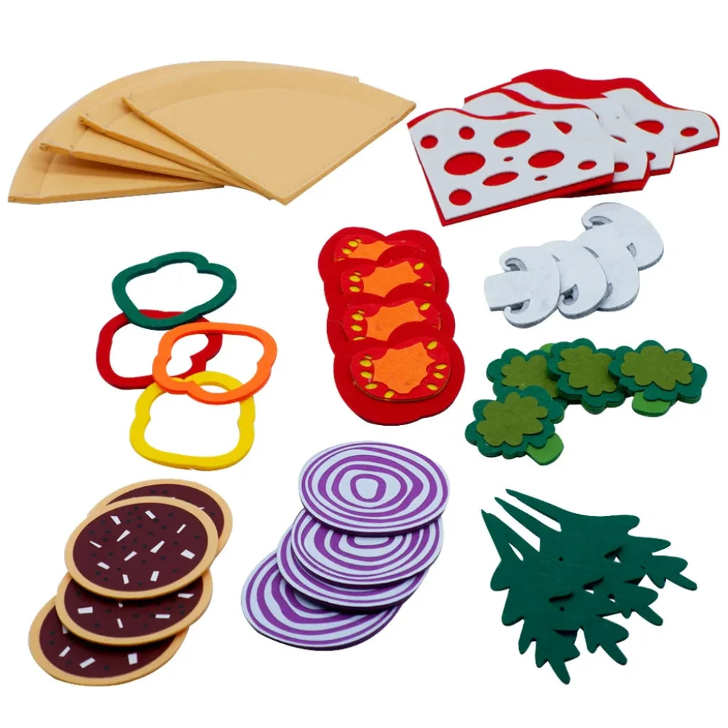 Play Kitchen Felt Pizza Toys No Plate