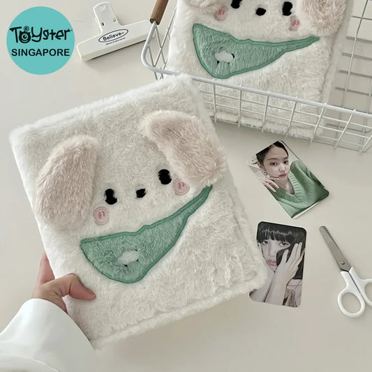 Plush Dog A6 Binder Photocard Holder With 10Pcs Inner Pages