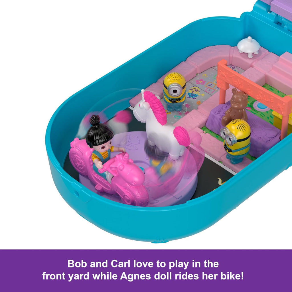 Polly Pocket Playset Minions Collectible Compact With 9 Accessories