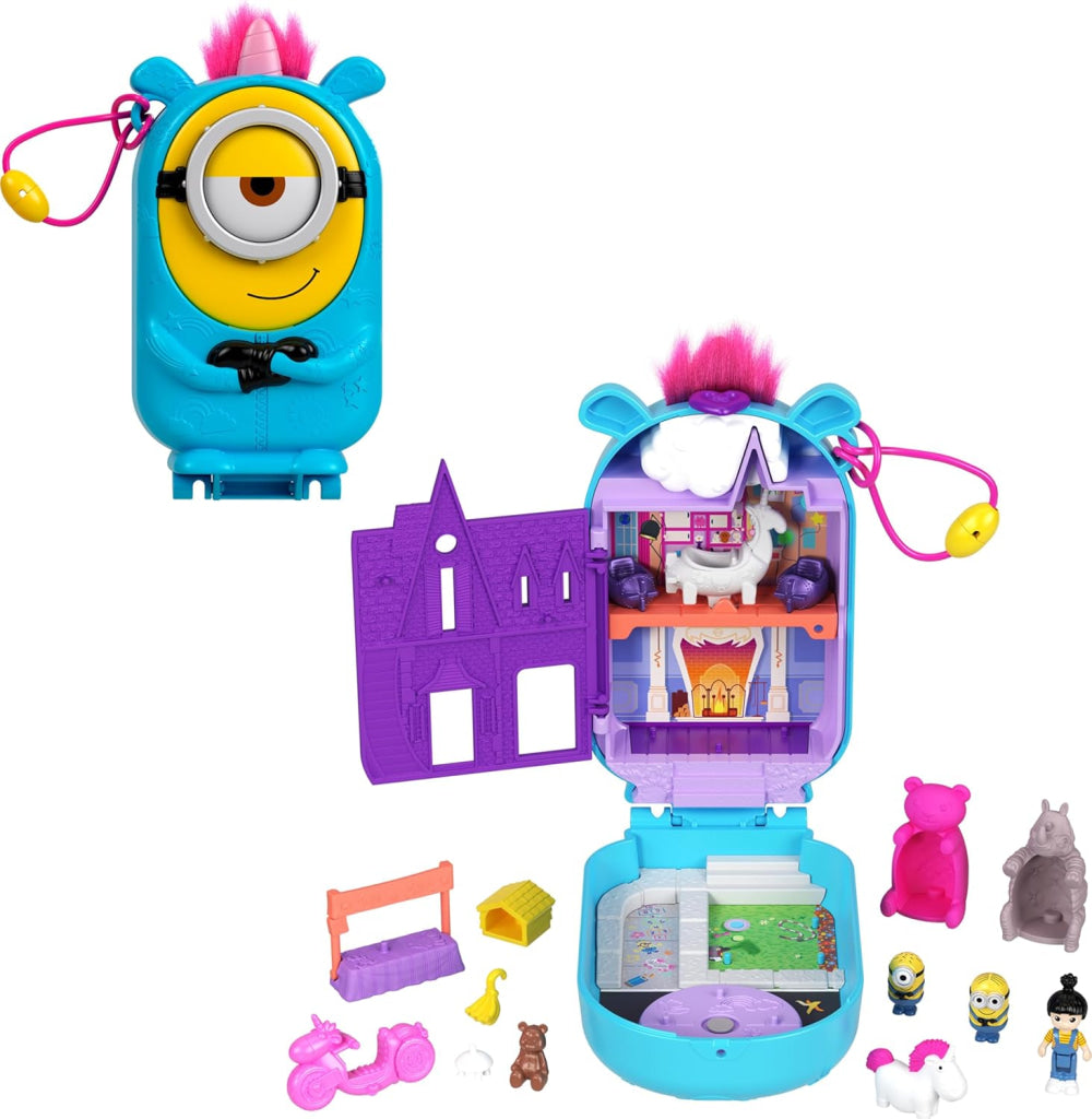 Polly Pocket Playset Minions Collectible Compact With 9 Accessories