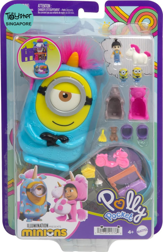 Polly Pocket Playset Minions Collectible Compact With 9 Accessories