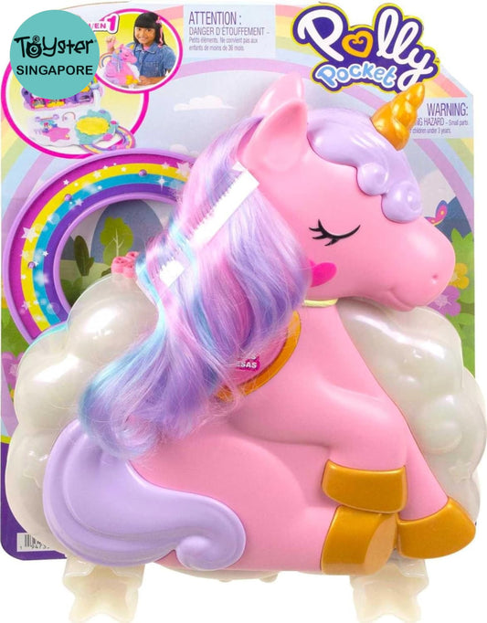 Polly Pocket Rainbow Unicorn Salon Styling Head