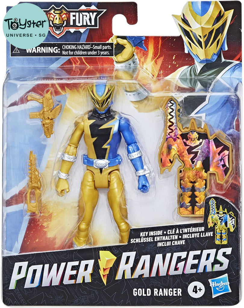 Power Rangers Dino Fury Gold Ranger 6-Inch Action Figure