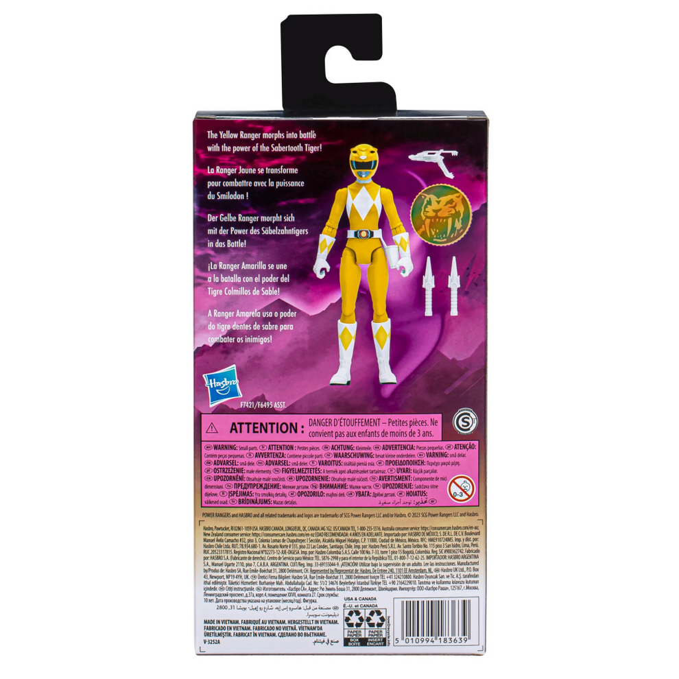 Power Rangers Mighty Morphin 30th Anniversary Yellow Ranger Action Fig ...