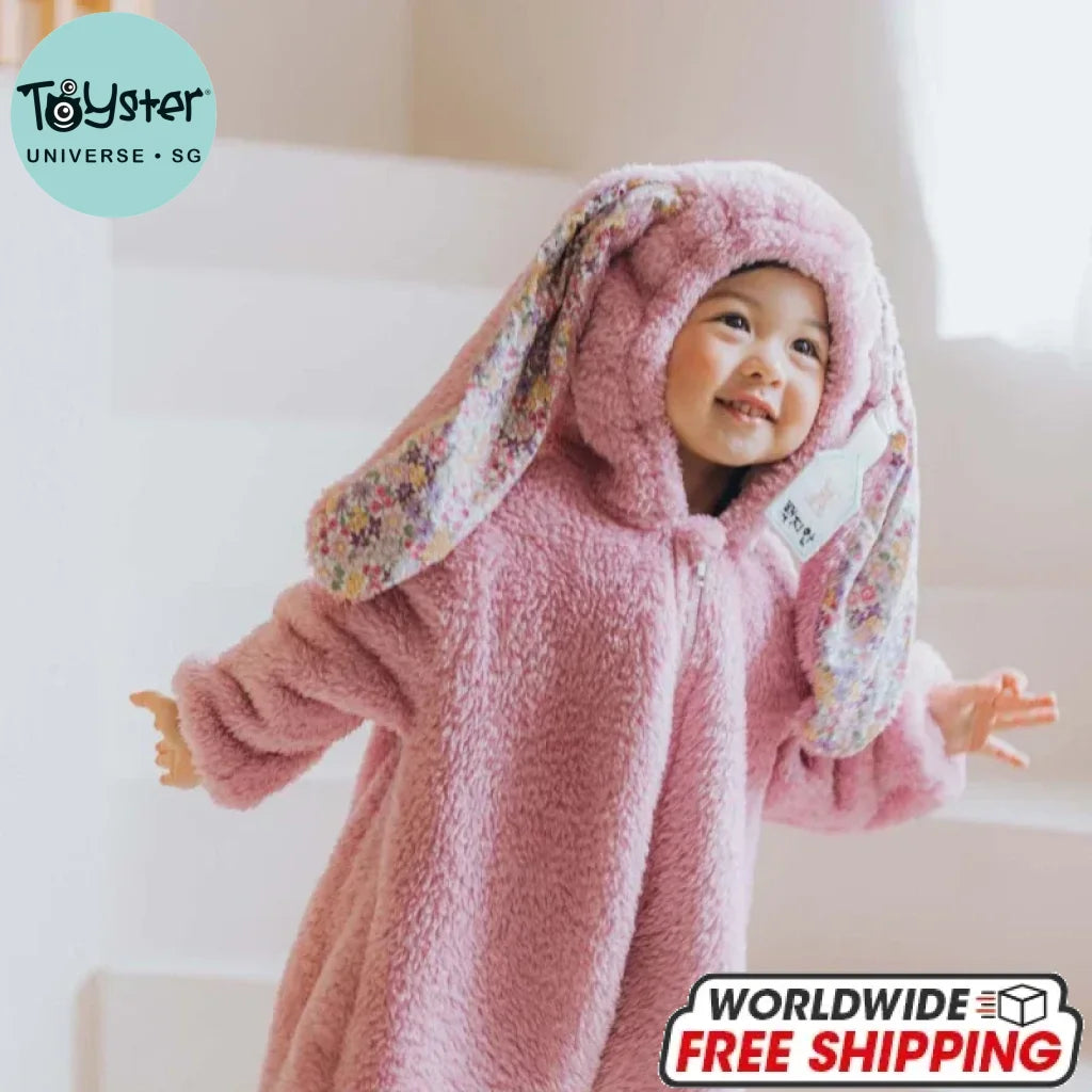 Rabbit Children Jumpsuit Plush Thickened