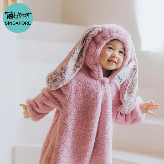 Rabbit Children Jumpsuit Plush Thickened