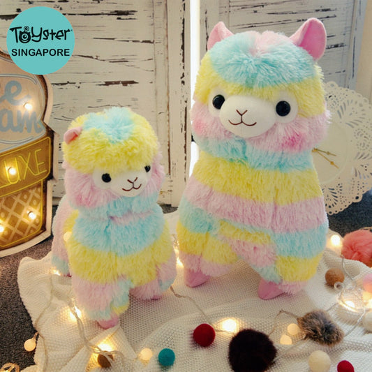 Rainbow Alpaca Plush Toy