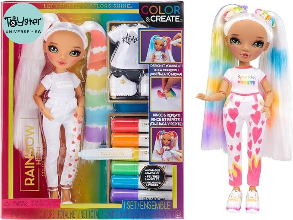 Rainbow High Color & Create - Green Eyes Straight Hair