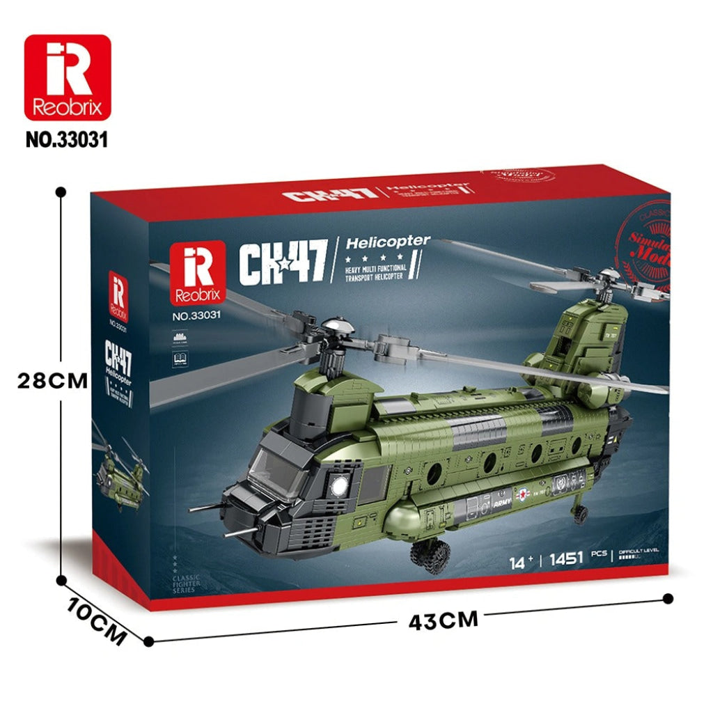 Reobrix CH-47 Transport Helicopter Chinook 33031 - Reobrix