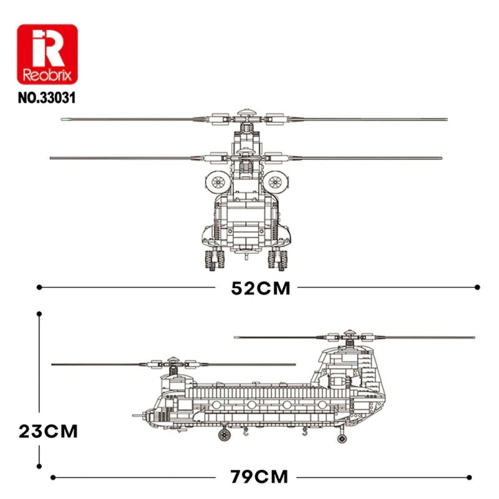 Reobrix CH-47 Transport Helicopter Chinook 33031 - Reobrix