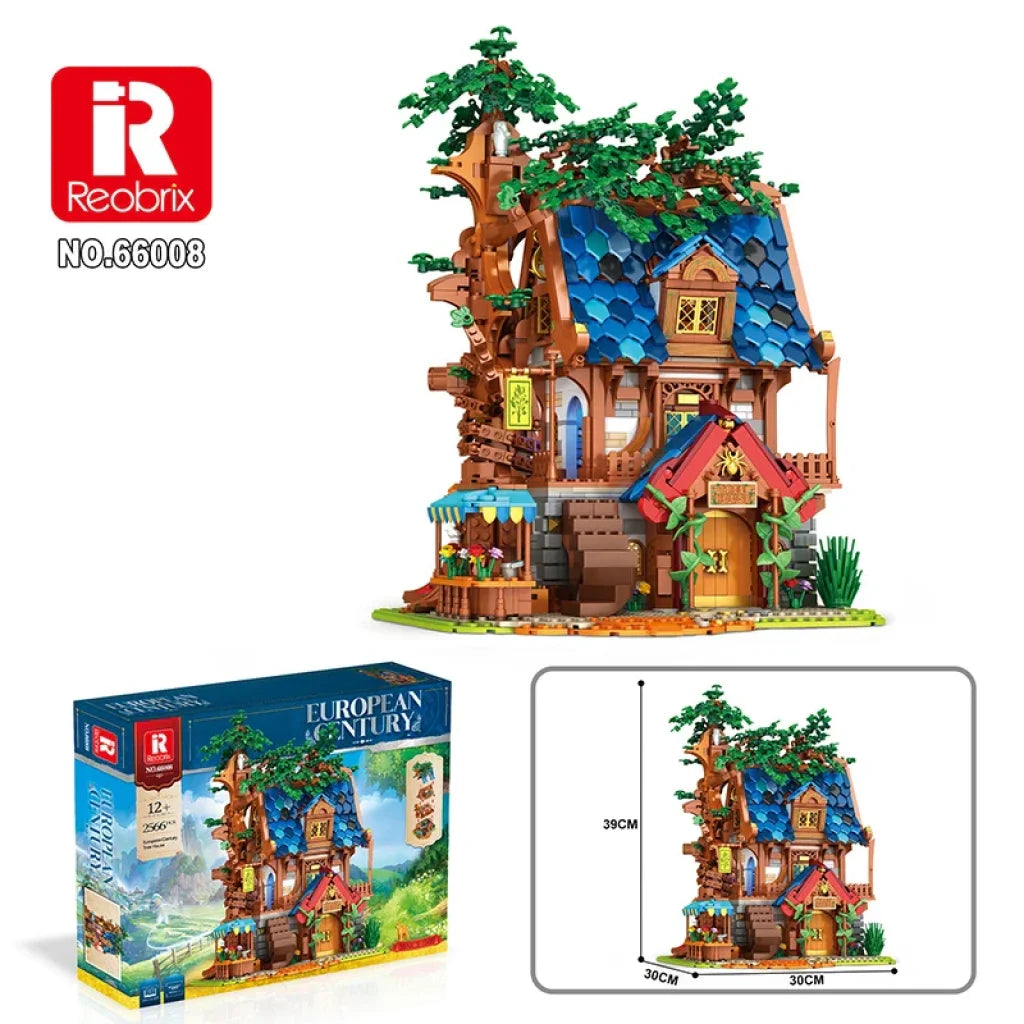 Reobrix European Tree House Building Kit 2566pcs - United States
