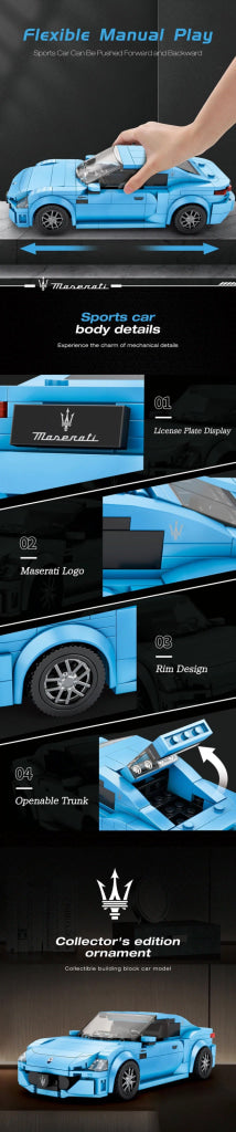 Reobrix GranTurismo Maserati Blue 1:24 824 - Reobrix