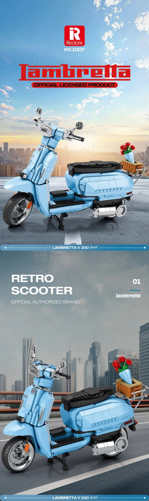 Reobrix Retro Scooter (Blue) 11037 - Reobrix