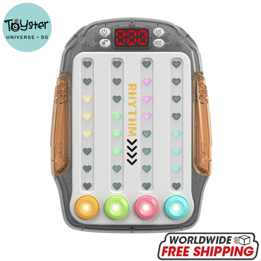 Rhythm Master Handheld Game Transparent Grey