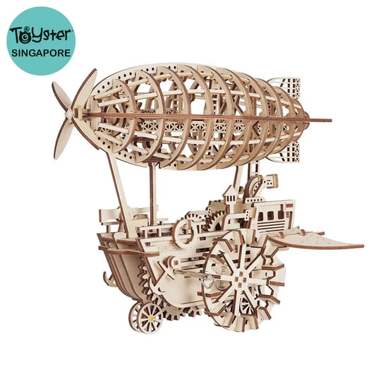 Robotime Rokr Air Vehicle Mechanical Airship 3D Wooden Puzzle Lk702 Dropship