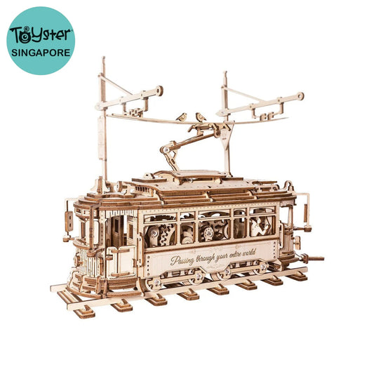 Robotime Rokr Classic City Tram 3D Wooden Puzzle Lk801 Dropship