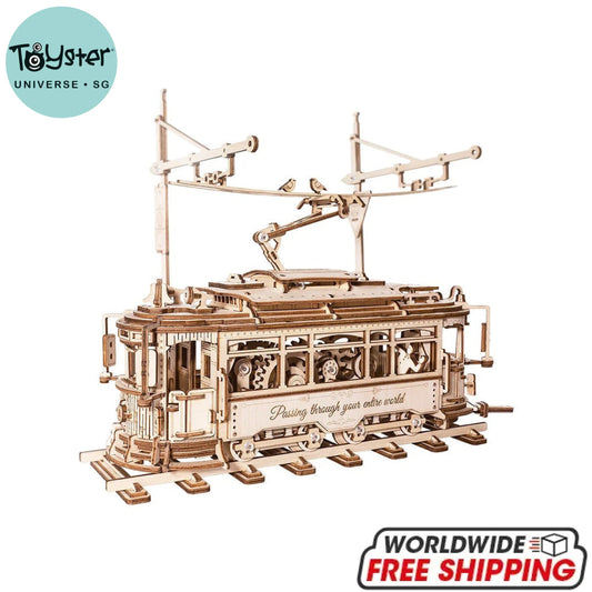 Robotime Rokr Classic City Tram 3D Wooden Puzzle Lk801 Dropship